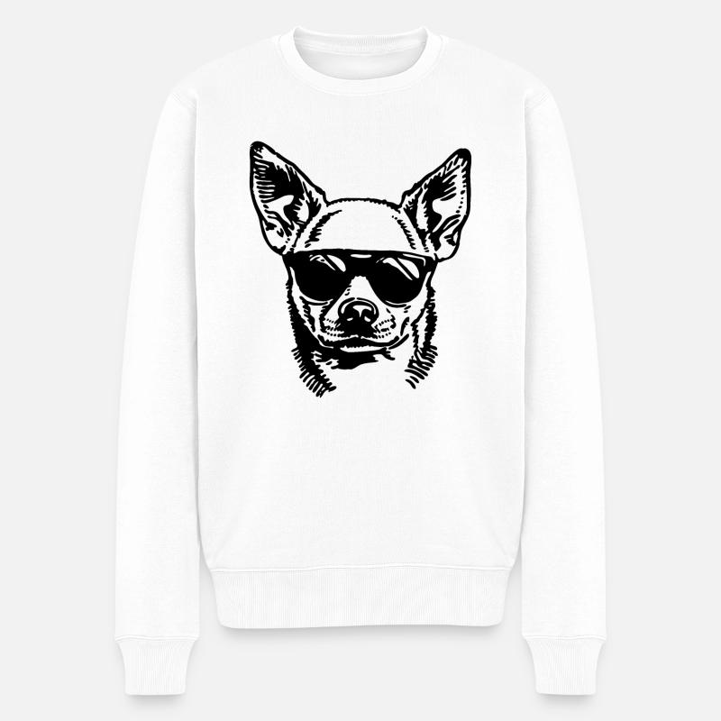 Chihuahua - Pull Premium bio Homme - blanc