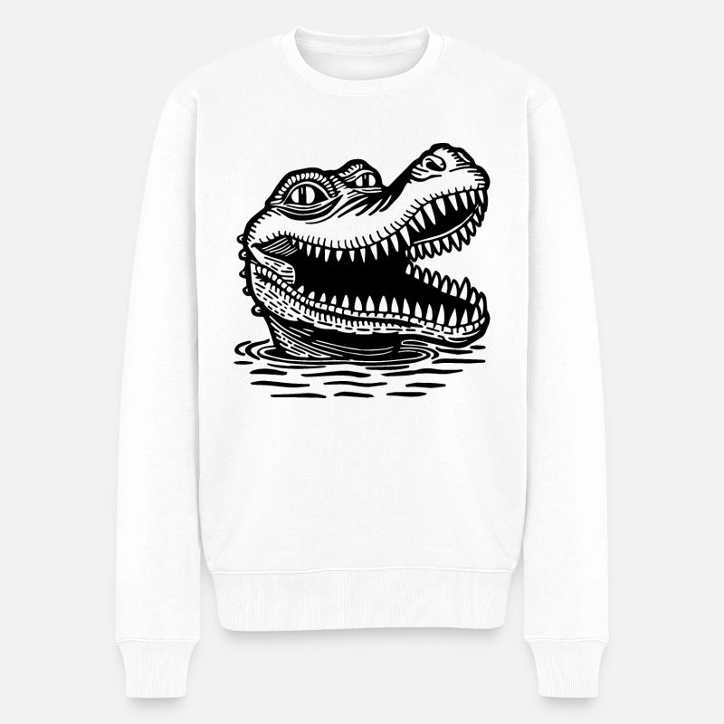 Crocodile Alligator - Pull Premium bio Homme - blanc