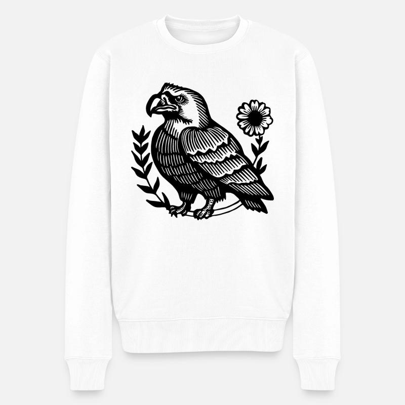 Eagle Eagle Head - Men's Premium Organic Jumper - white