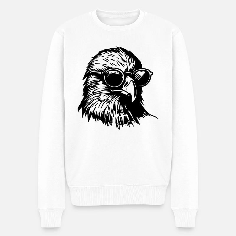 Aigle Tête d’aigle - Pull Premium bio Homme - blanc