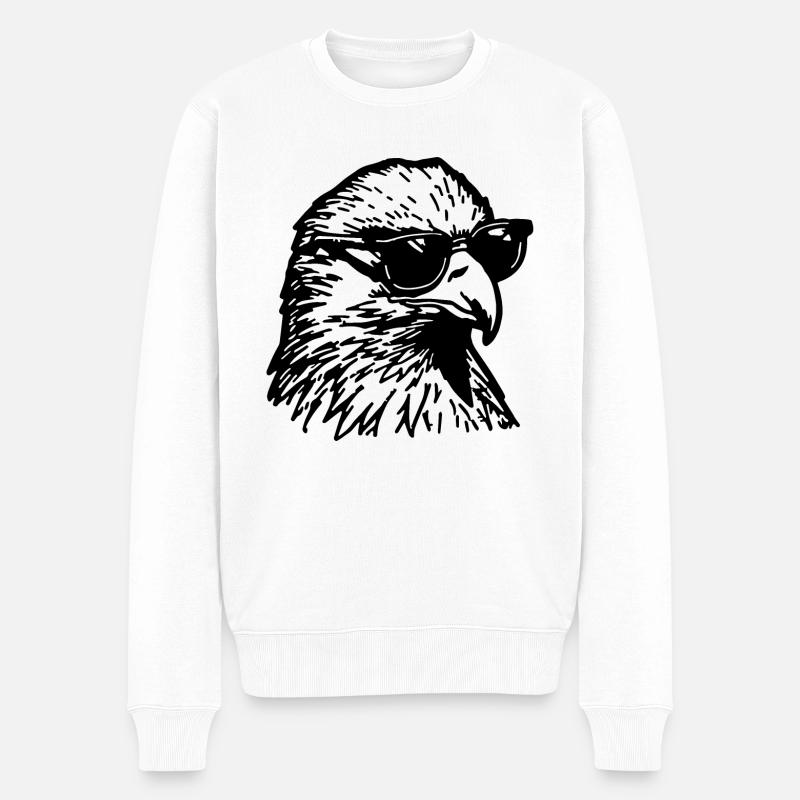 Aigle Tête d’aigle - Pull Premium bio Homme - blanc