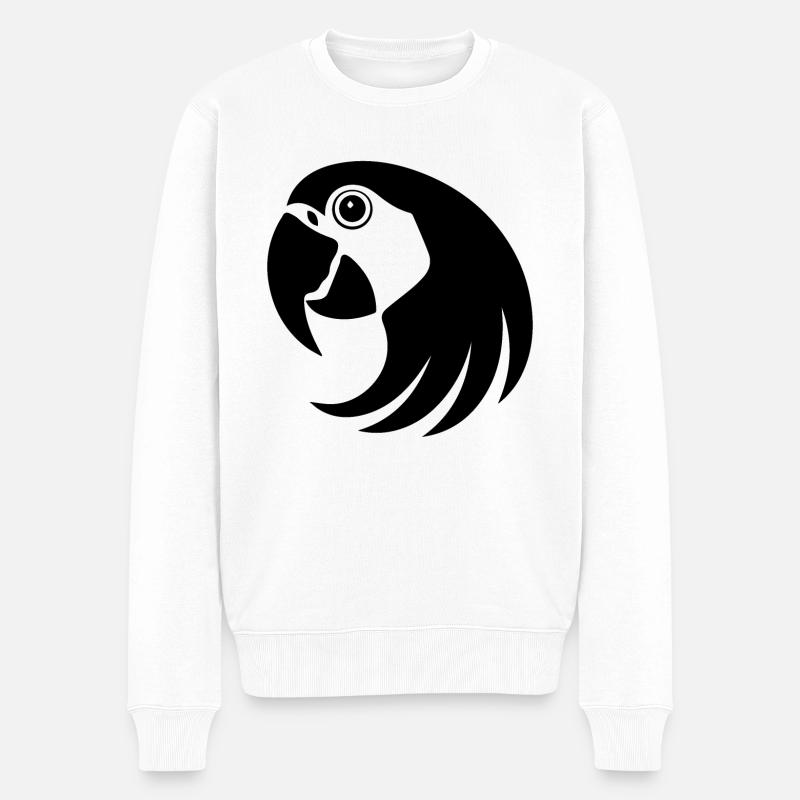 Perroquet oiseau - Pull Premium bio Homme - blanc