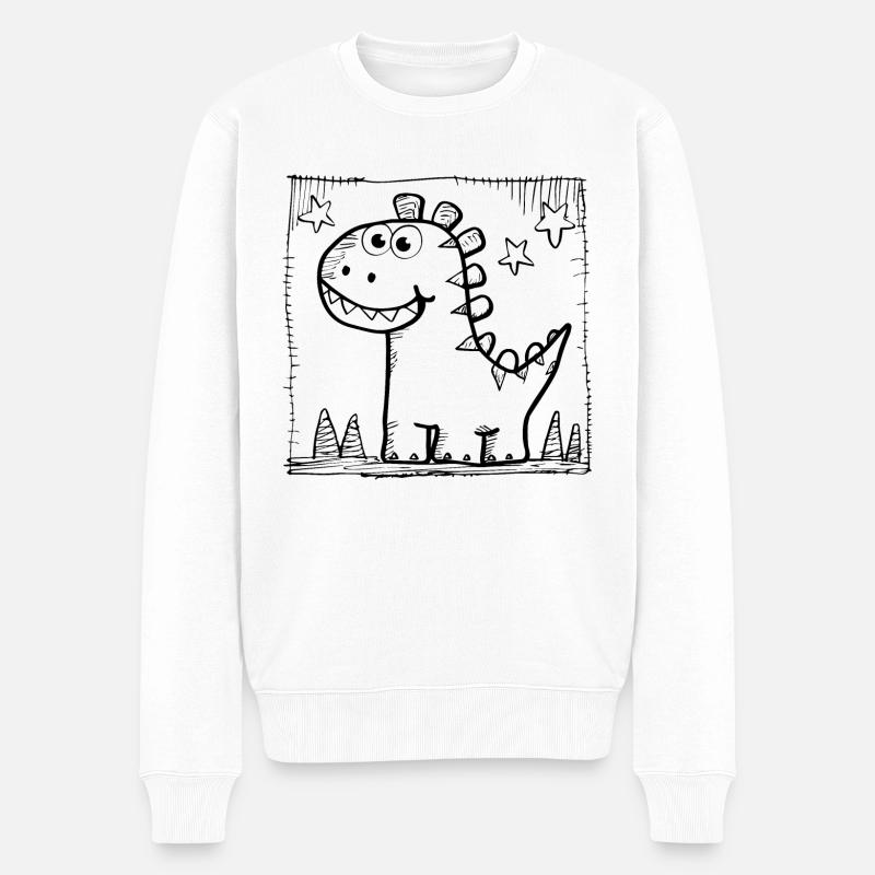 Dinosaure Dino - Pull Premium bio Homme - blanc