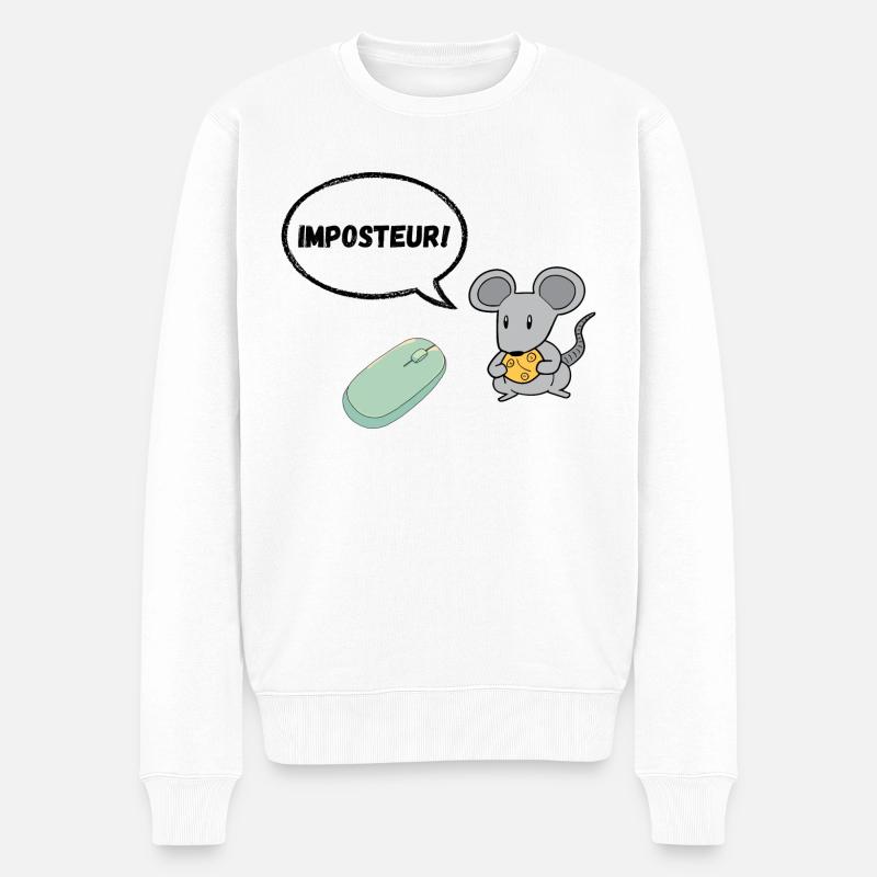 souris - Pull Premium bio Homme - blanc