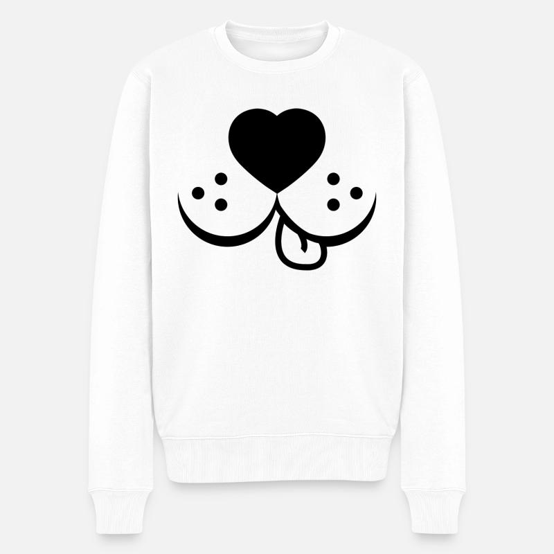 sourire de chien - Pull Premium bio Homme - blanc