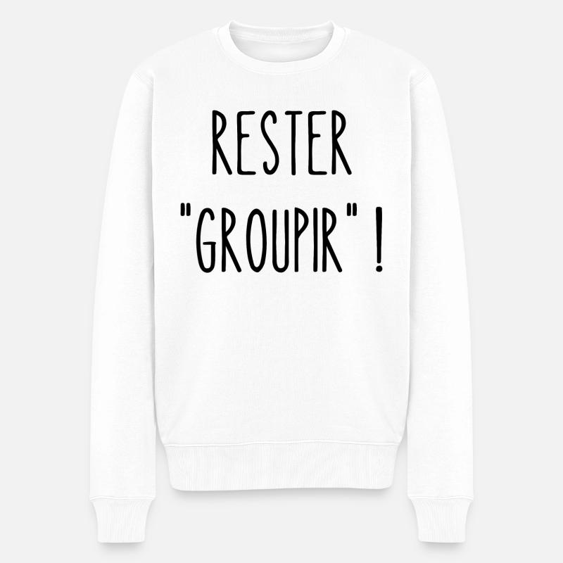 rester groupir - Pull Premium bio Homme - blanc