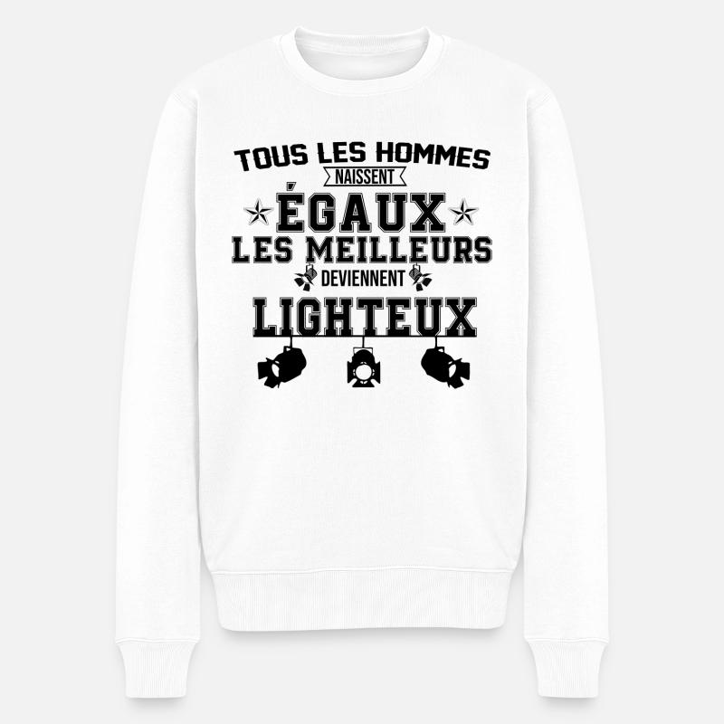MEILLEUR LIGHTEUX - Pull Premium bio Homme - blanc