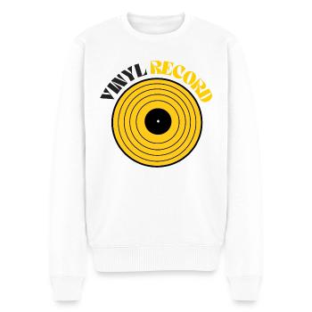 Vinyl Record | Motif Vinyle Musique - Pull Premium bio Homme - blanc - Devant - Thijin (182cm)