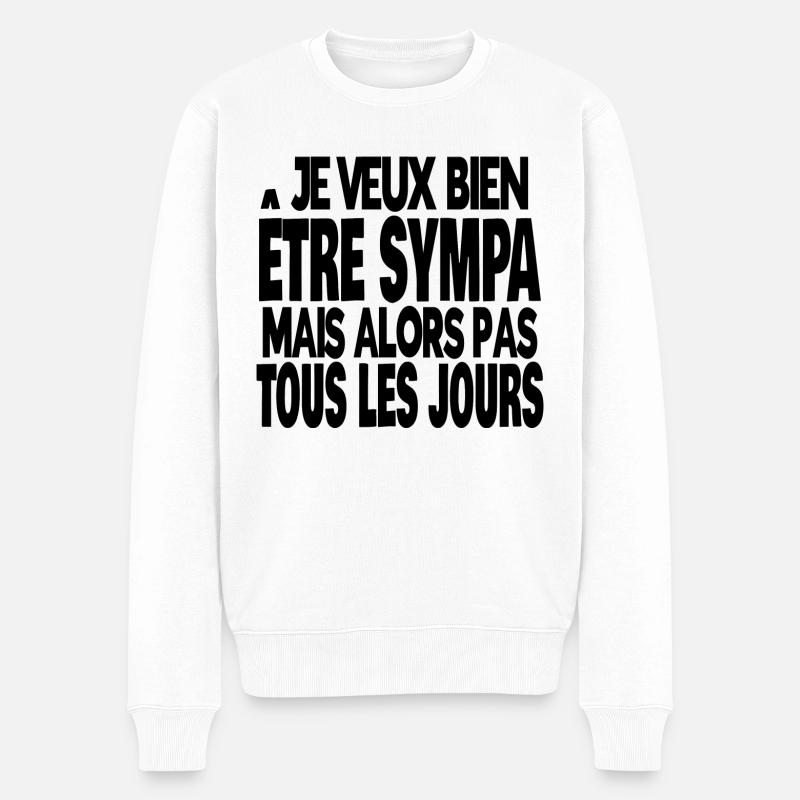 pas tous les jours - Pull Premium bio Homme - blanc