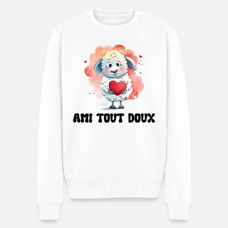 ami tout doux - Pull Premium bio Homme - blanc