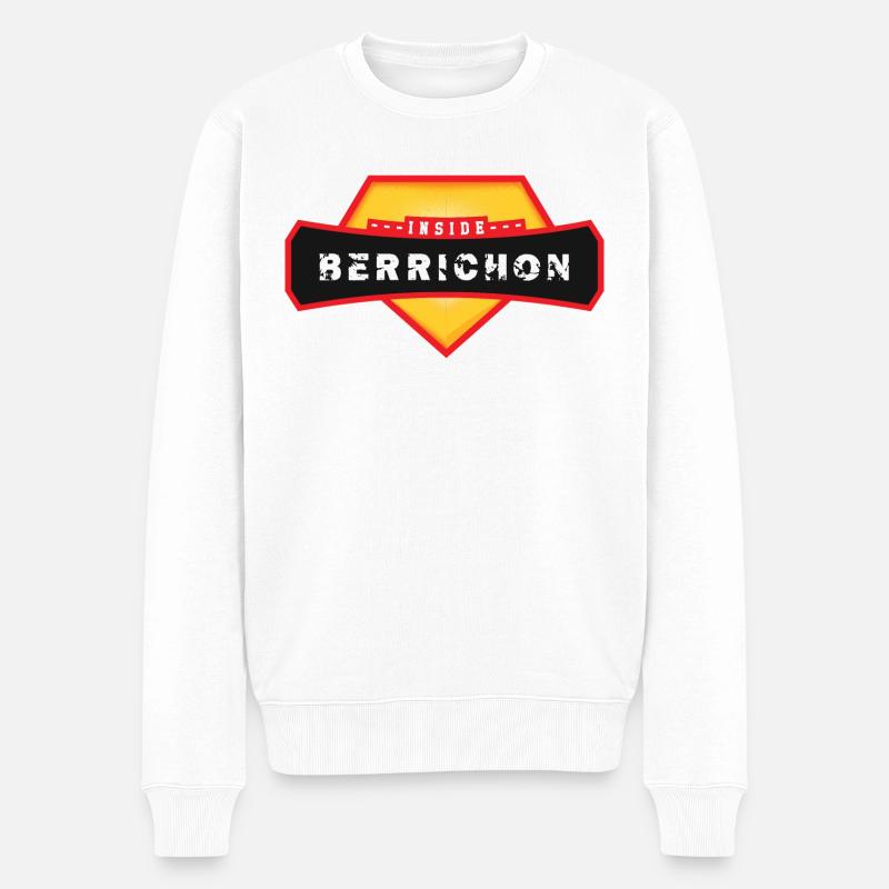 Berrichon drinnen - Männer Premium Bio Pullover - Weiß