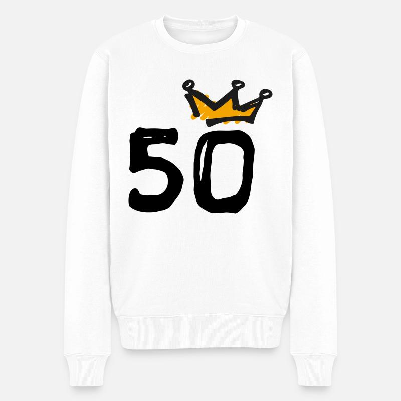 50e anniversaire Krone - Pull Premium bio Homme - blanc