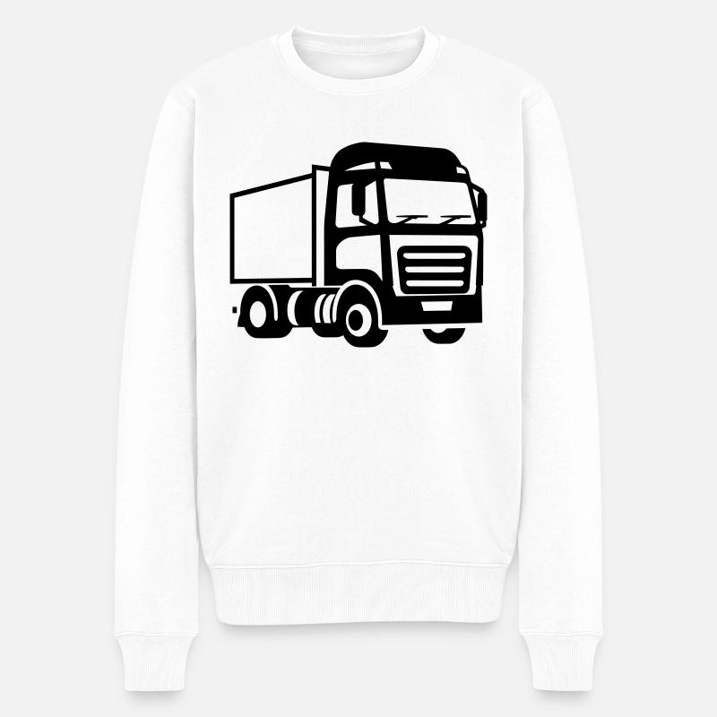 Lkw - Männer Premium Bio Pullover - Weiß