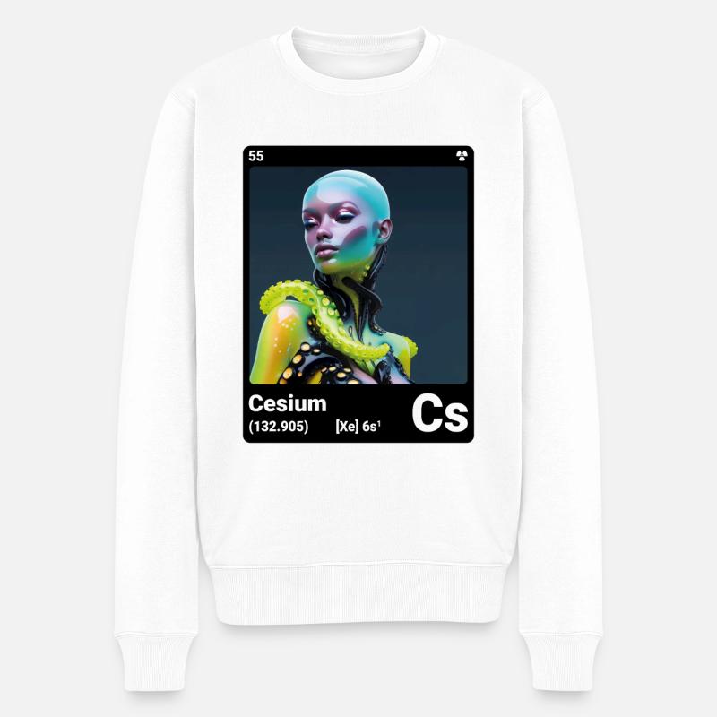 AI am Cesium (bk) - Pull Premium bio Homme - blanc