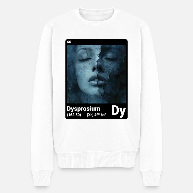 AI am Dysprosium (bk) - Männer Premium Bio Pullover - Weiß