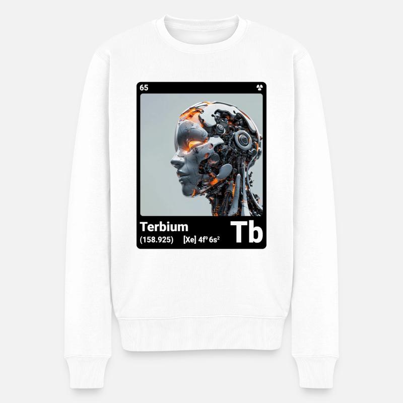 AI am Terbium (bk) - Pull Premium bio Homme - blanc
