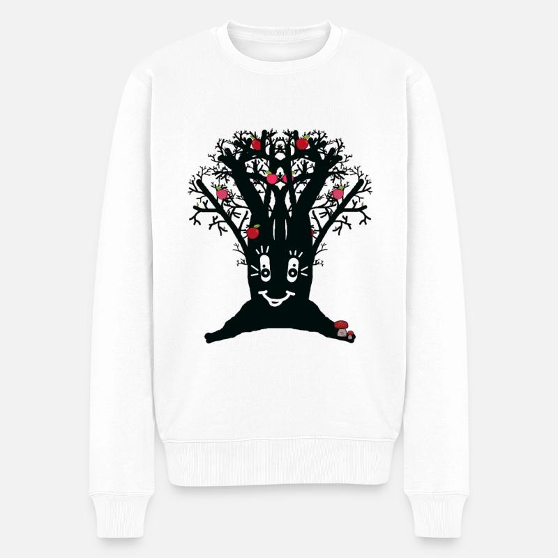 drôle pommier pomme pommes - Pull Premium bio Homme - blanc