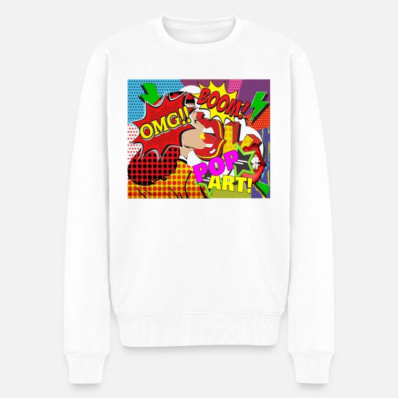 Pop Art - Pull Premium bio Homme - blanc