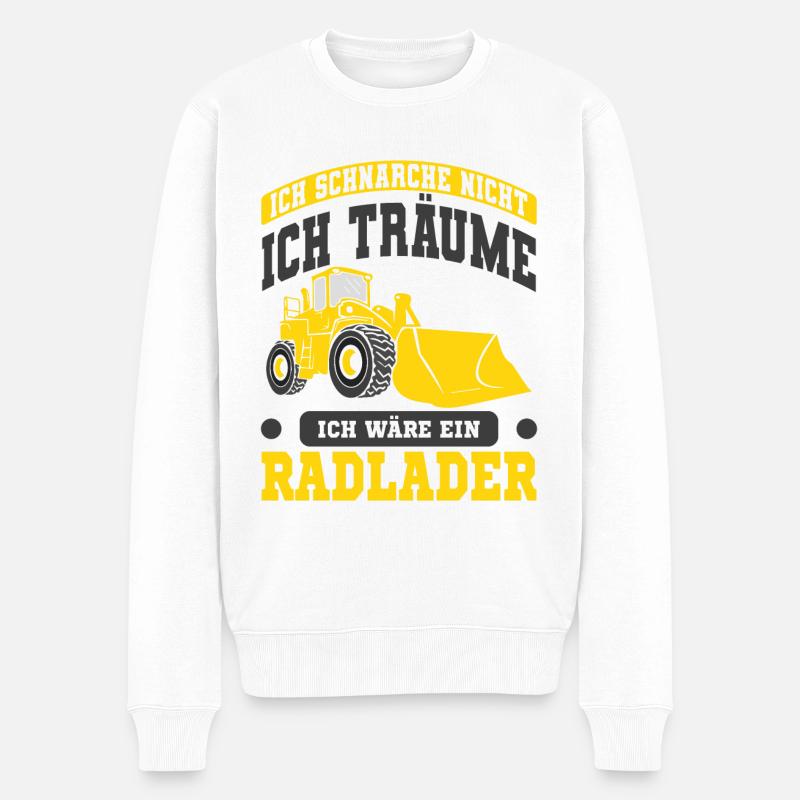 Radlader - Männer Premium Bio Pullover - Weiß