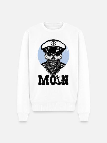 Moin Norddeutsch - Männer Premium Bio Pullover - Weiß