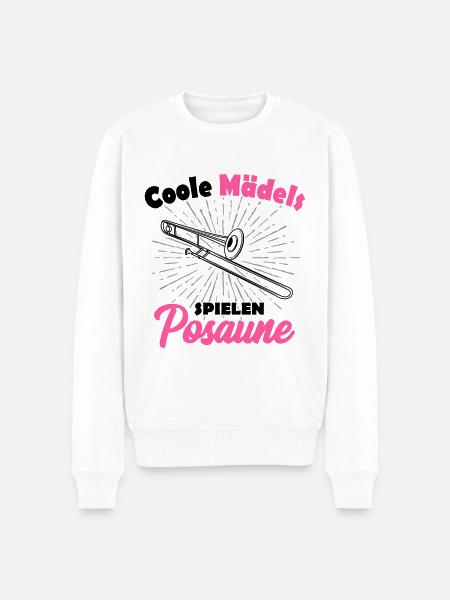 Posaune - Männer Premium Bio Pullover - Weiß