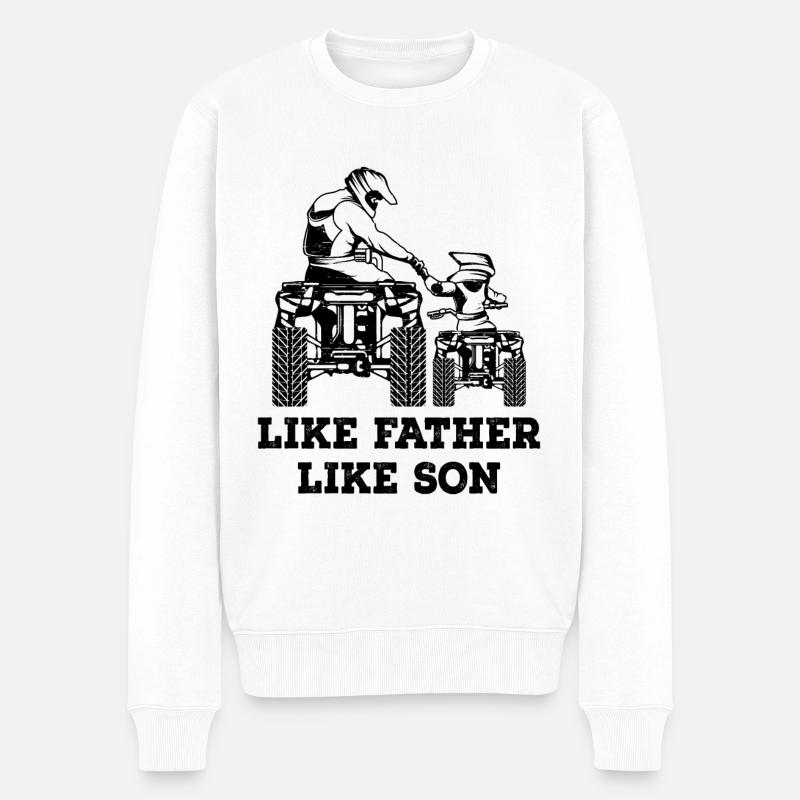 Quad - Männer Premium Bio Pullover - Weiß