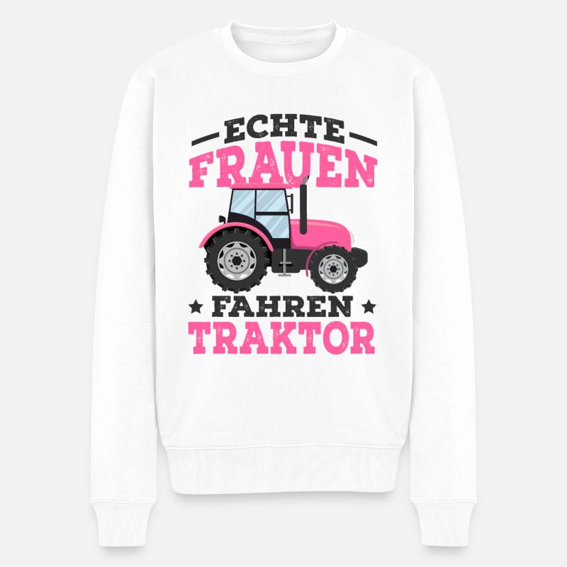 Landwirtin - Männer Premium Bio Pullover - Weiß