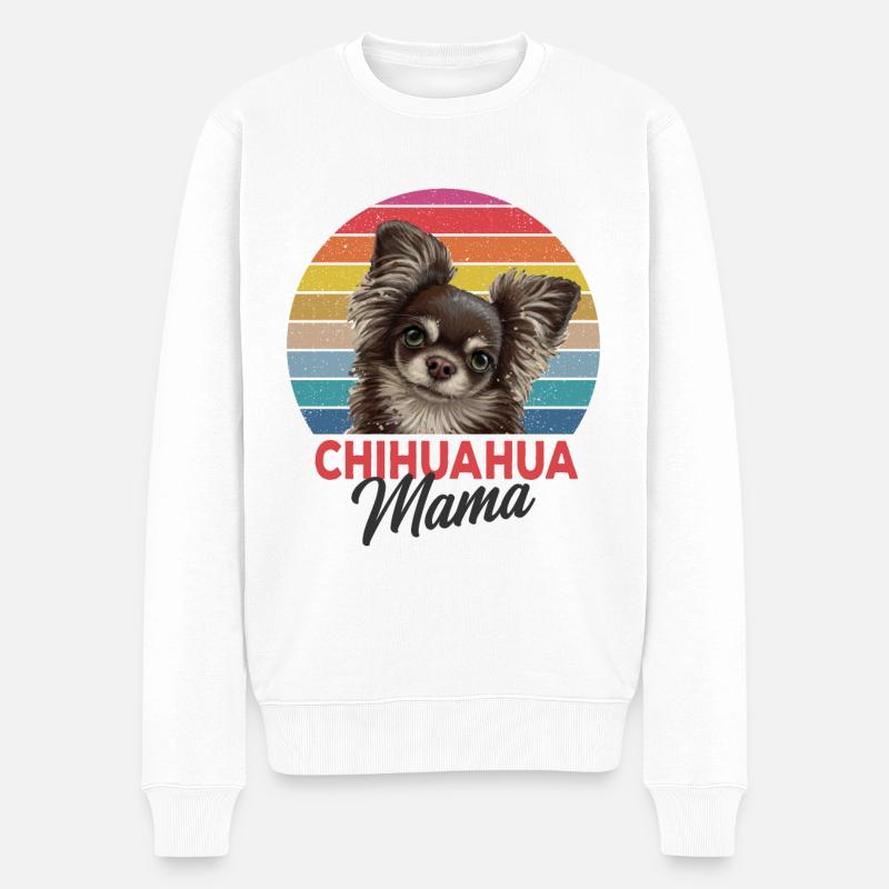 Chihuahua - Männer Premium Bio Pullover - Weiß