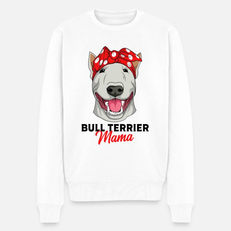 Bullterrier - Männer Premium Bio Pullover - Weiß