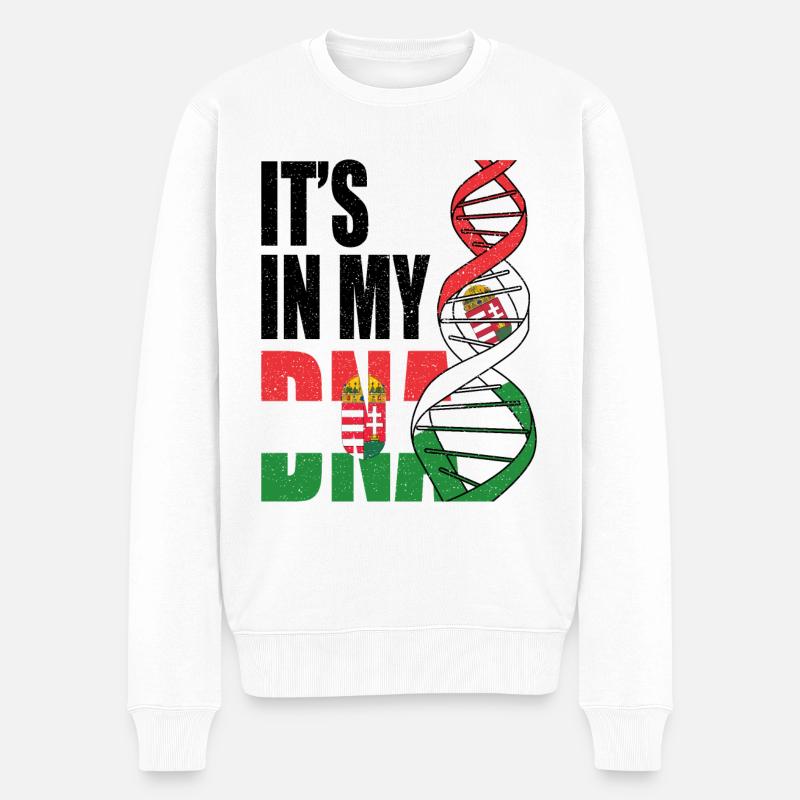 Ungarn - Männer Premium Bio Pullover - Weiß