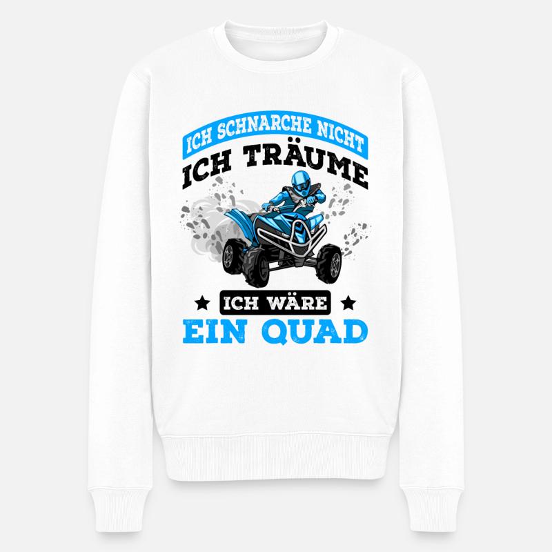 Quad - Männer Premium Bio Pullover - Weiß