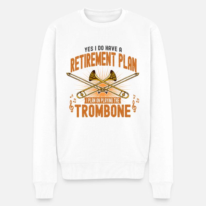 trombone - Pull Premium bio Homme - blanc