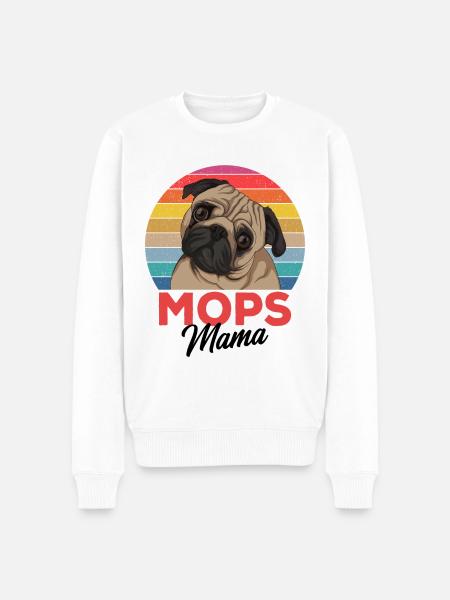Mops - Männer Premium Bio Pullover - Weiß