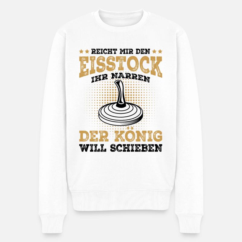 Stockschießen - Männer Premium Bio Pullover - Weiß