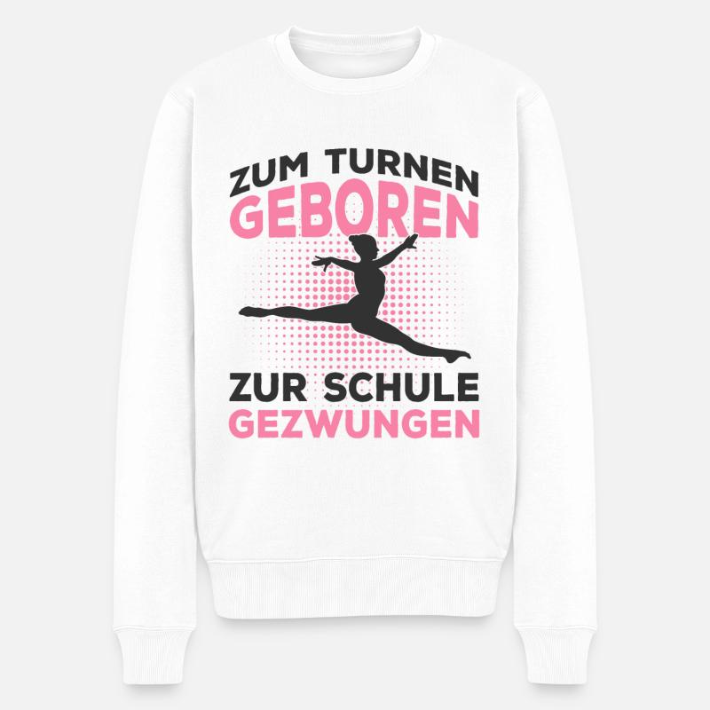 Turnen - Männer Premium Bio Pullover - Weiß