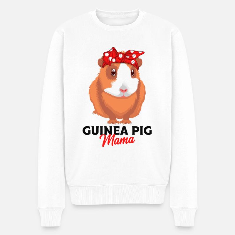 Meerschweinchen - Männer Premium Bio Pullover - Weiß