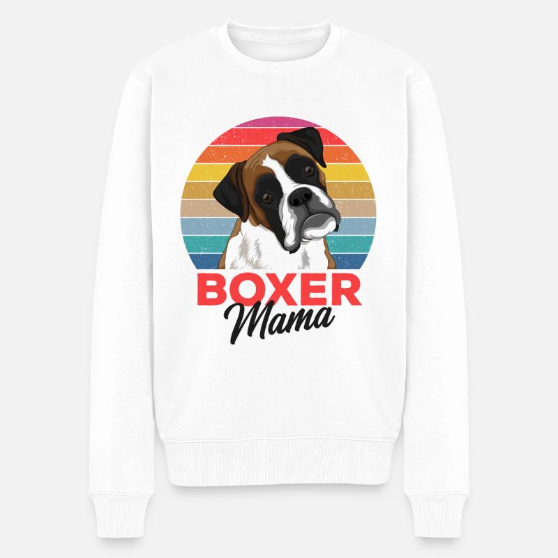 Chien boxer - Pull Premium bio Homme - blanc