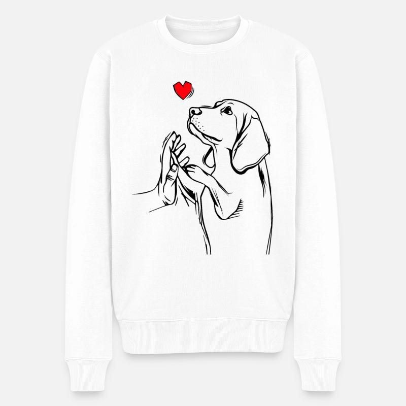 Beagle - Männer Premium Bio Pullover - Weiß