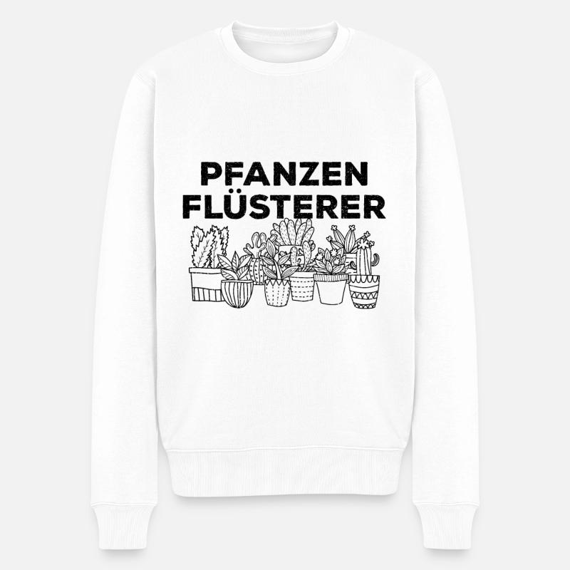 Gärtner - Männer Premium Bio Pullover - Weiß