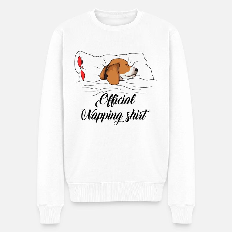 beagle - Pull Premium bio Homme - blanc