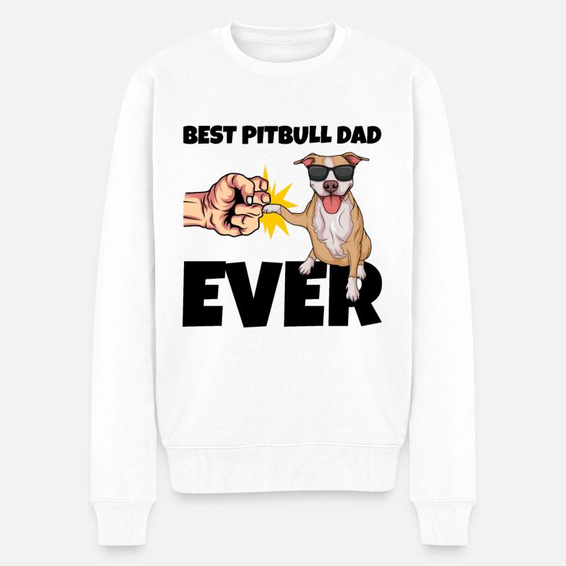 Pitbull - Männer Premium Bio Pullover - Weiß