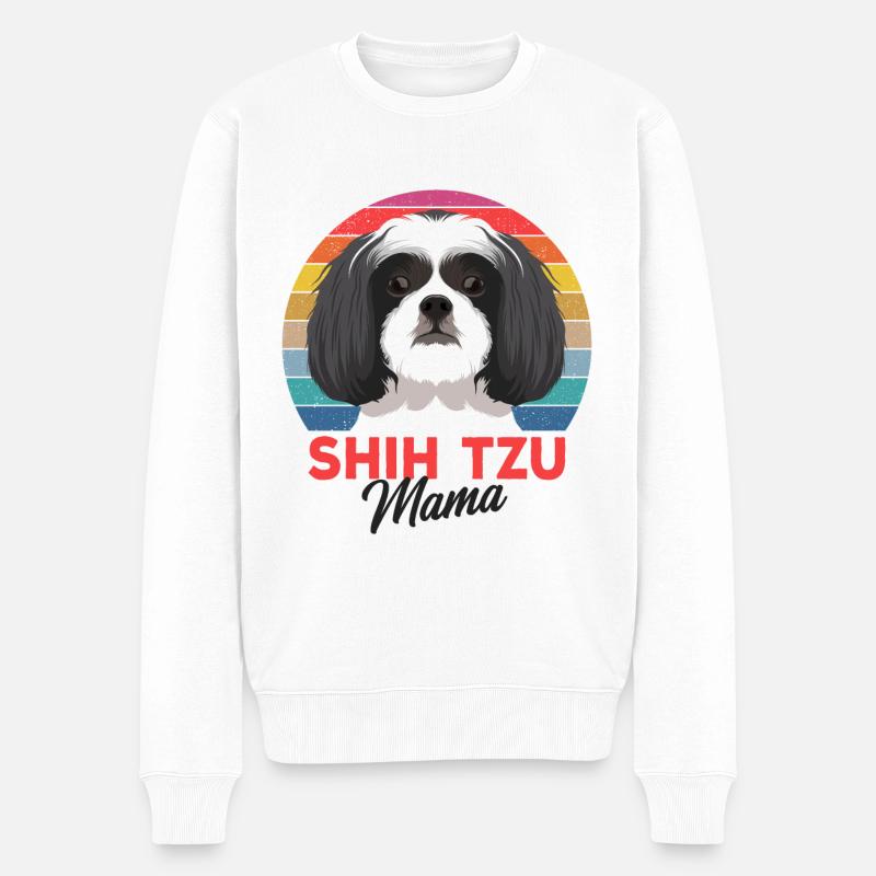 Shih Tzu - Männer Premium Bio Pullover - Weiß