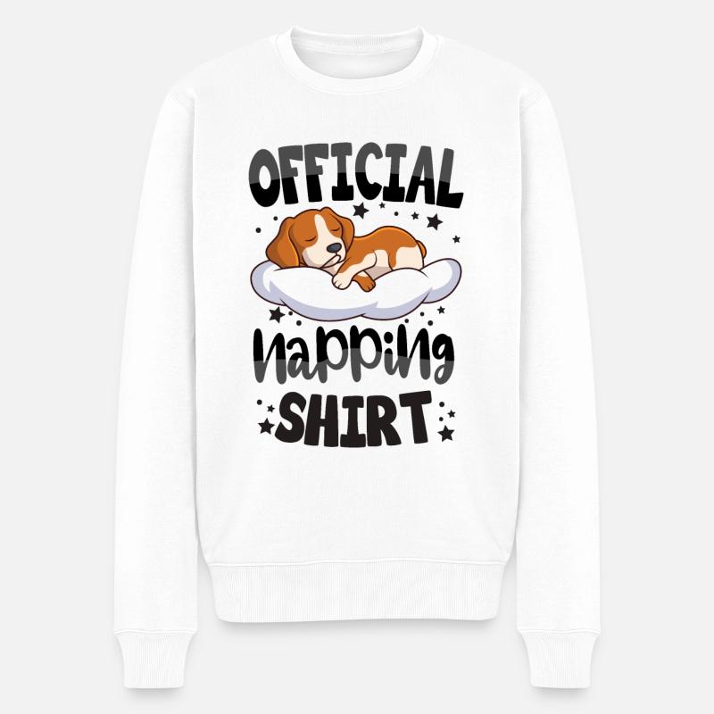 Beagle - Männer Premium Bio Pullover - Weiß