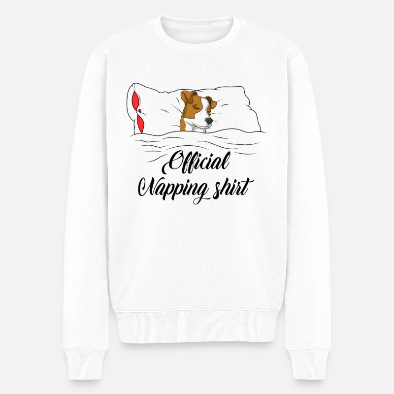 Jack Russell Terrier - Männer Premium Bio Pullover - Weiß