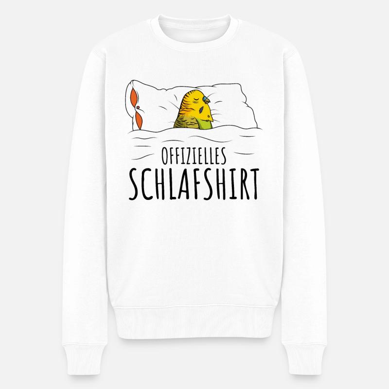 Wellensittich - Männer Premium Bio Pullover - Weiß