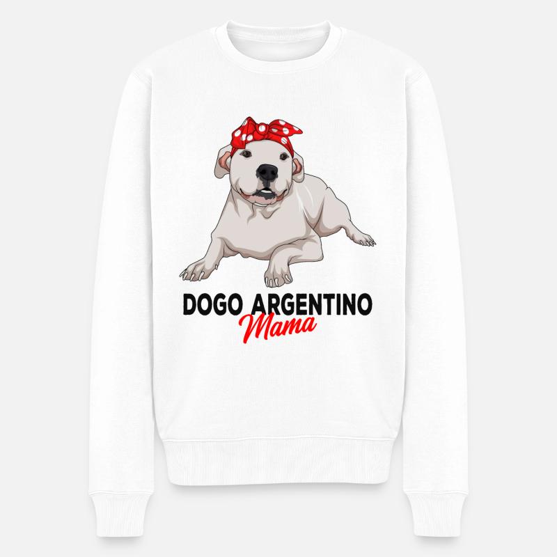 Dogo Argentino - Pull Premium bio Homme - blanc