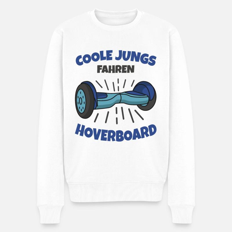 Hoverboard - Männer Premium Bio Pullover - Weiß