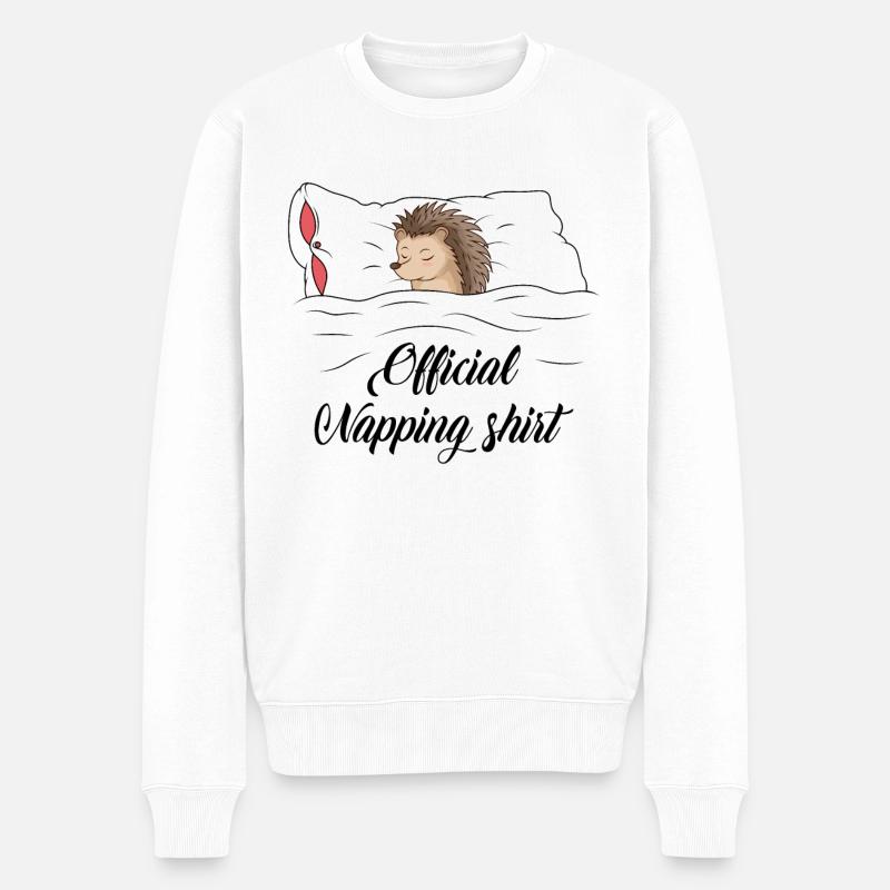 Igel - Männer Premium Bio Pullover - Weiß