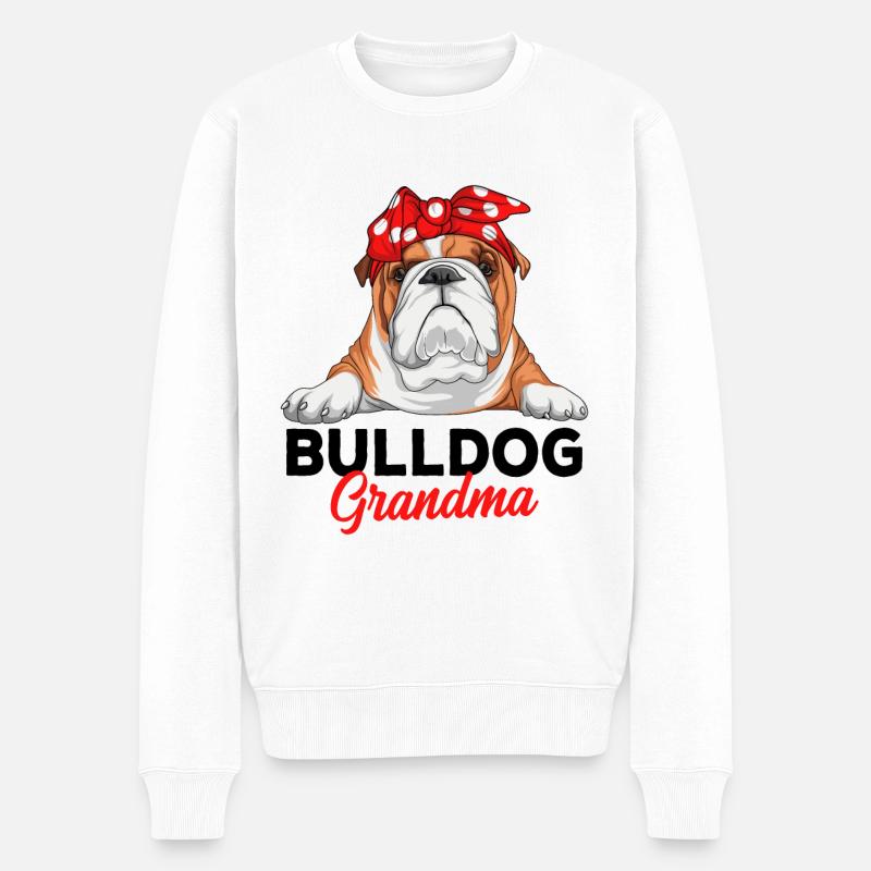 Bouledogue anglaise - Pull Premium bio Homme - blanc