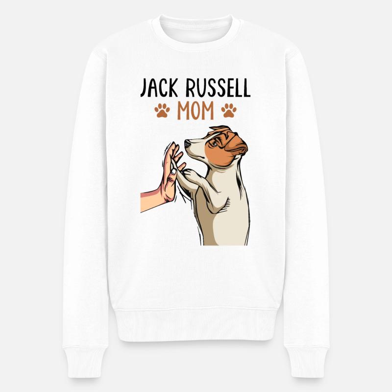 Jack Russell Terrier Mama Geschenk - Männer Premium Bio Pullover - Weiß